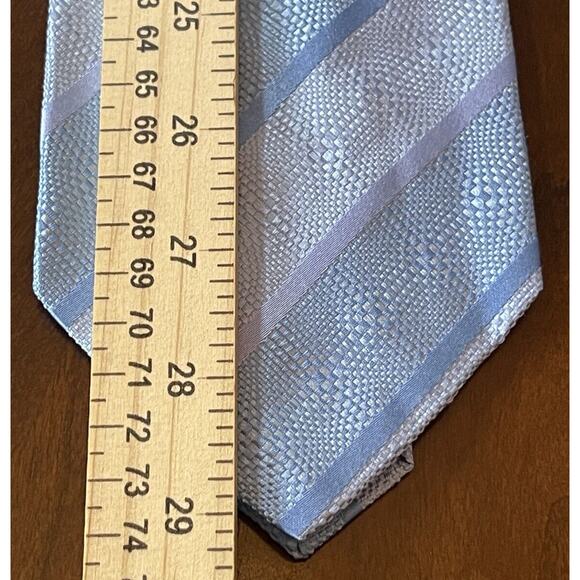 Fratelli Moda Blue 100% Silk Men’s Neck Tie Made In Italy - Picture 5 of 9